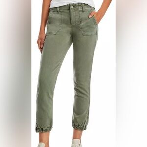 Paige Mayslie Cropped Jogger Pants | Vintage Ivy Green | Size 24 | NWOT